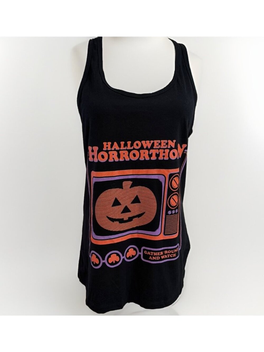 The Magic Pumpkin Halloween Horrorthon Tank Top Tee Shirt Size L Black Horror